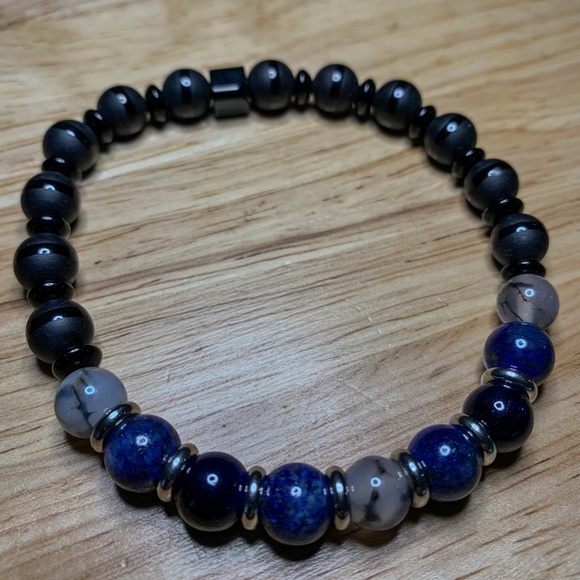 Crystal Dragon Eye Lapis Lazuli Healing Bracelet - Picture 3 of 5